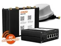 Set SELFSAT MWR 5550 weiß ( 4G / LTE / 5G & WLAN Internet Router + Montageplatte