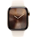 Watch Series 10, Smartwatch gold, Titangehäuse, 42 mm, Sportarmband Polarstern M/L, Cellular