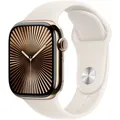 Apple Watch 10 42mm GPS+4G Titan Sport M/L gold/polarstern
