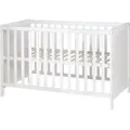 roba Beistellbett, weiß, höhenverstellbar, 5 Schlupfsprossen, inkl. Lattenrost, 60 x 120 cm - Weiß