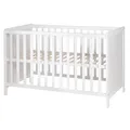 Roba Baby- & Beistellbett 2in1 Hamburg 60x120cm weiß 5 Schlupfsprossen TOP
