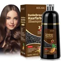 Brown Hair Dye Shampoo 3in 1 Haarfarbe Shampoo Dunkelbraun Gegen Graue Haare