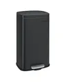 SONGMICS Mülleimer Küche, 30 Liter, Abfalleimer, Treteimer, mit Deckel, Softclose, Fußpedal, Stahl, Inneneimer, schwarz LTB03BK