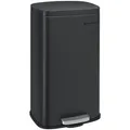 Songmics Mülleimer LTB03BK, schwarz, aus Metall, 30 Liter