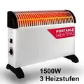 JUNG Konvektor ALPINA Heizung Elektro Mobil, Konvektor Heizung Elektroheizung, 1500 W, Energiesparend, Heizgerät, Wohnzimmer - Weiß