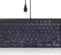 Perixx PERIBOARD-429 DE kabelgebunden USB Mini Tastatur mit Hintergrundbeleuchtung - Tastatur - Touchpen - QWERTZ (57150N)