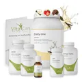 VitaCare 21-Tage Stoffwechsel-Kur Vanille, 7-teiliges Komplettpaket für HCG-Diät mit Proteinshake, MSM, Multivitamin, Omega 3 plus, OPC & Globuli