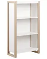 Regal heller Holzfarbton / weiß 3 Fächer für Bücher Wohnzimmer Büro Johnson