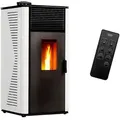 Luft- Pelletofen Anita 12 kW Sannover Weiß - Weiß