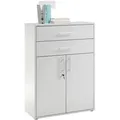 Mid.you Aktenschrank, Hellgrau, Holzwerkstoff, 1 Fächer, 2 Schublade(n) Schubladen, 80x111x35 cm, abschließbar, Arbeitszimmer, Aktenschränke