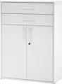 Aktenschrank BEGA OFFICE "Pronto", grau, B:80cm H:111cm T:35cm, Schränke, Aktenschrank, Büroschrank Grau abschließbar, Mehrzweckschrank