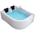 Home Deluxe Whirlpool, Weiß, Keramik, 180x65x120 cm, Badezimmer, Baden & Duschen, Badewannen