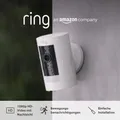 Ring Außenkamera Akku Stick Up Cam Battery, 1080p Überwachungskamera weiß NEU