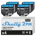 Shelly Plus 2PM, 4 Stück, 2-Kanal, 16 A, WLAN, Bluetooth, Leistungsmessung