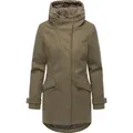 Ragwear Wintermantel Petuja Felt YOUMODO Klassischer Damen Kurzmantel mit Kapuze braun XXL (44)