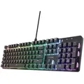 Trust GXT871 Zora Mechanische Gaming Tastatur Mechanische-Gaming-Tastatur in Originalgröße mit kompletter RGB-Beleuchtung