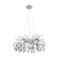 Globo Kronleuchter Danna Deckenleuchte chromfarben/rauchgrau/klar Ø61cm Lampe G9