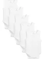 NEXT Baby Bodys aus Baumwolle mit Trägern, 5er-Pack Weiß 44