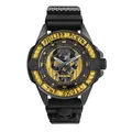 Philipp Plein Herren Uhr Analog Quarz THE $KULL CARBON FIBER PWAAA1922 Silikon