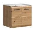 xonox.home Waschbeckenunterschrank Waschtisch Ice inkl. Waschbecken, Artisan Oak (1-St) Badmöbel