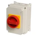 KlingerBorn 4-poliger Hauptschalter & Not-Aus-Schalter | 11kW 32A | Gelb/Rote Handhabe| Sicherheitsstandard & IP54/IP67 Schutz| Deutsche Qualitätssicherung