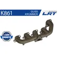 1x Krümmer, Abgasanlage LRT K861 passend für CITROËN FIAT FORD PEUGEOT
