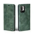 LBH Handyhülle für Xiaomi Redmi Note 10 5G in Grün mit Karten- und Geldfach Smartphone Hülle mit Standfunktion Flip Case Schutzhülle Magnetverschluss Vintage