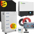 10 KWp Solaranlage, PV-Anlage, Komlettset mit Speicher, 24x 420 W Solarpanel, 10 KW Growatt Inverter, LFP-Hochspannungsbatterie 10,24 KWh