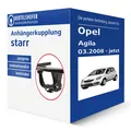 Auto Hak Anhängerkupplung starr für OPEL Agila Typ B H08 AHK