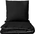 Thermofleece Mikrofaser Bettwäsche 155x220 cm Schwarz Anthrazit Wendebettwäsche Winter Reißverschluss