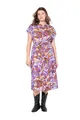 Studio Untold Damen große Größen Übergrößen Plus Size Maxikleid, Oversized, Paisley-Print violett 50+ 838924830-50+