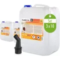 Flambiol Bioethanol 96,6% Premium für Ethanolkamin in Kanistern 3 x 10l