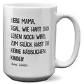 22Feels Tasse Mama Geschenk von Tochter Muttertag Geburtstag Mutter Weihnachten Frau, Keramik, XL, Made In Germany, Spülmaschinenfest weiß
