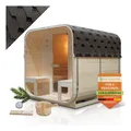 Artsauna Fasssauna Nolvik XXL - 6 Personen, mit 8 kW Ofen & Zubehör für Garten, Cube Design
