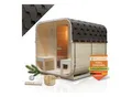 Artsauna Fasssauna Nolvik XXL - 6 Personen, mit 8 kW Ofen & Zubehör für Garten, Cube Design