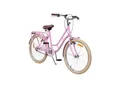 Actionbikes Kinderfahrrad Retrostar 24 Zoll, Rosa, Fahrradständer, Gepäckträger, Sattel gefedert