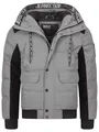 Indicode Herren INJakobe Winterjacke mit Kapuze | Herrenjacke warme Freizeitjacke Männer Pewter, 3XL