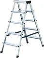 Krause 120335 Aluminium Stufen-Doppelleiter Arbeitshöhe (max.): 2.40m Silber 2.5kg