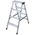 Krause Alu-Stufenstehleiter Dopplo , beidseitig begehbar, 2 x 4 Stufen 120335