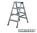 Krause Monto Alu Stufen-DoppelLeiter Dopplo 2x4 Stufen Stufenleiter AH 2,40 m