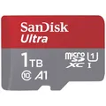 SanDisk microSDXC Ultra 1TB (A1/UHS-I/Cl.10/150MB/s) + Adapter Mobile microSDXC-Karte 1 TB A1 Application Performance Class, UHS-Class 1