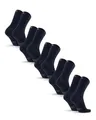 DANISH ENDURANCE Premium Merino Socken mit Knopfsystem, Wollsocken, Atmungsaktiv, Herren & Damen, Unisex (3|5 Paar), Dunkles Marineblau, 39-42