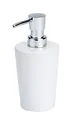 WENKO Keramik Seifenspender Coni Weiß - Flüssigseifen-Spender, Spülmittel-Spender Fassungsvermögen: 0.3 l, Keramik, 9.2 x 16.4 x 7.8 cm, Weiß