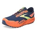 BROOKS Herren Divide 4 Sneaker, Navy/Firecracker/Sharp Green, 42.5 EU