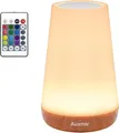 Auxmir Nachttischlampe Touch 13 Farben 4 Modi Fernbedienung USB Hellbraun