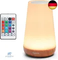 Auxmir LED Nachttischlampe Touch Dimmbar USB Aufladbar mit Fernbedienung, 13
