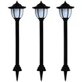 vidaXL Outdoor Solarleuchten 3 Stück LED Schwarz