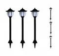 vidaXL Gartenleuchte Outdoor Solarleuchten 3 Stück LED Schwarz Gartenlampe Gartenleuchte au