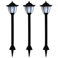 Outdoor Solarleuchten 3 Stück LED Schwarz Gartenlampe Gartenleuchte Außen