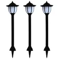 Outdoor Solarleuchten 3 Stück LED Schwarz